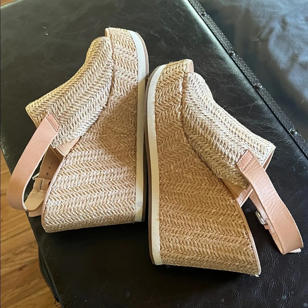 Dolce Vita Beige Woven Wedges - Picture 8 of 9